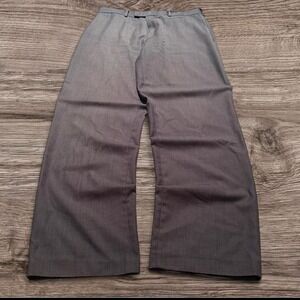 34x30 Grey Baggy Wide Leg Dress Pants Y2K Grunge 2000s Vintage